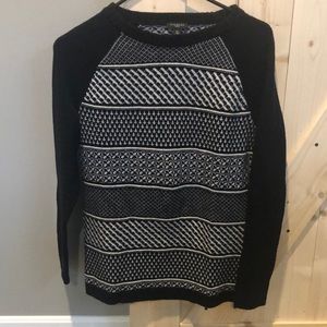 Talbots black and white sweater